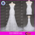 Alibaba Retro Sexy Mermaid Scoop Neckline Lace Fabric Beaded Backless Real Wedding Dresses